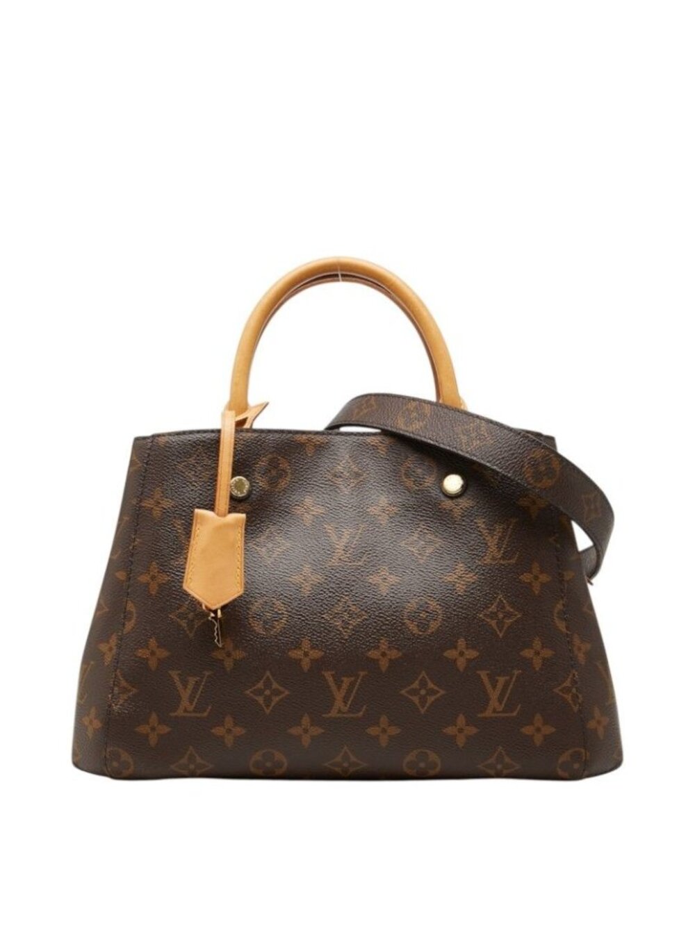 Louis Vuitton Monogram Montaigne BB 2-Way Shoulder Bag Brown Leather